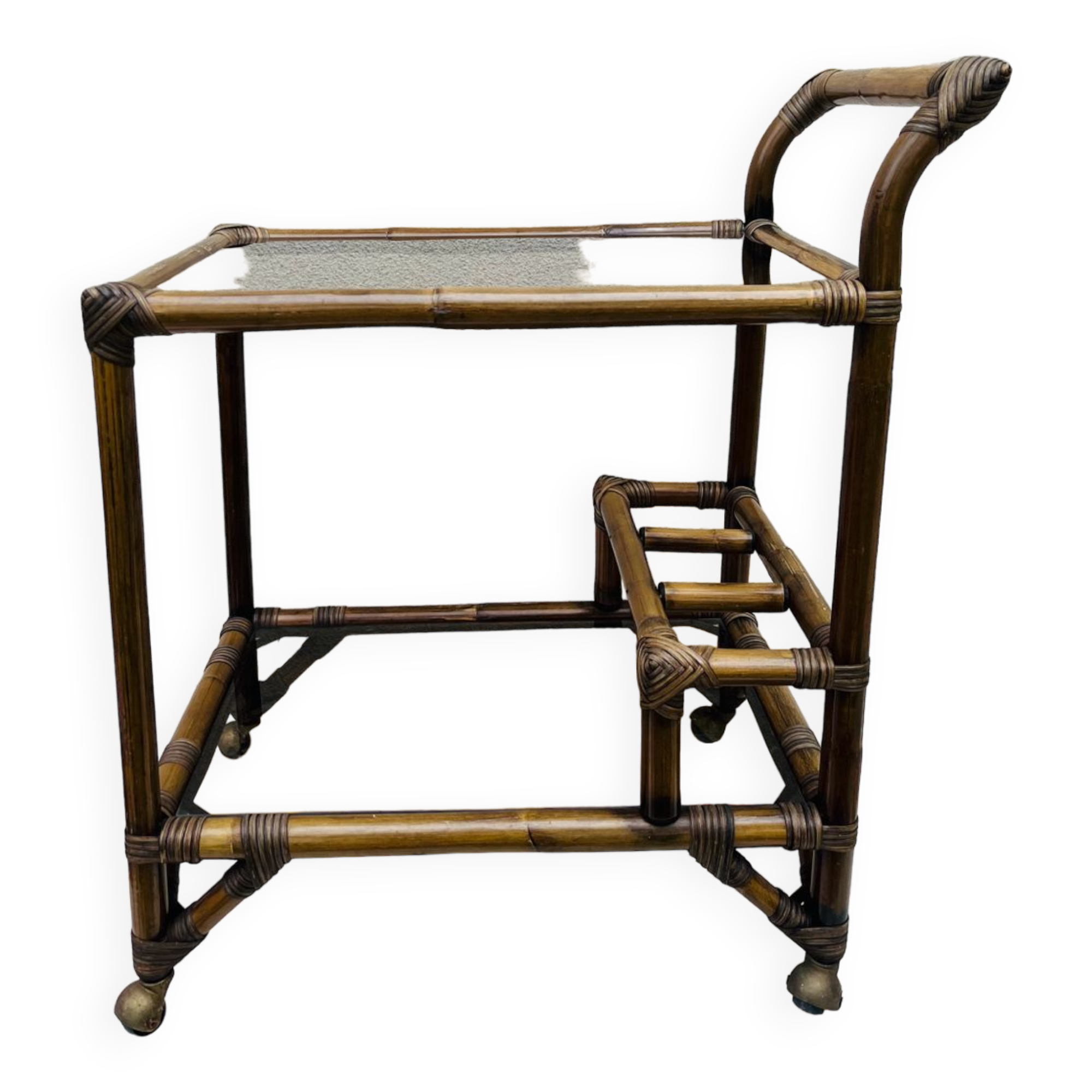 Bamboo bar trolley from the 70s