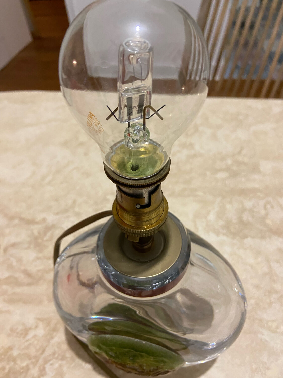 Glass paste lamp, Nancy school style, Daum