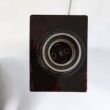 Lamp - briar and brass lucite effect - 1980s - vintage.