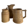 Trio of stoneware jug vases from the 70s