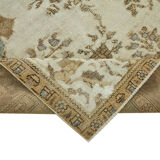Handmade oriental contemporary 1980s 304 cm x 377 cm beige wool carpet