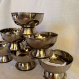 Set of 6 stainless steel ice cream cups