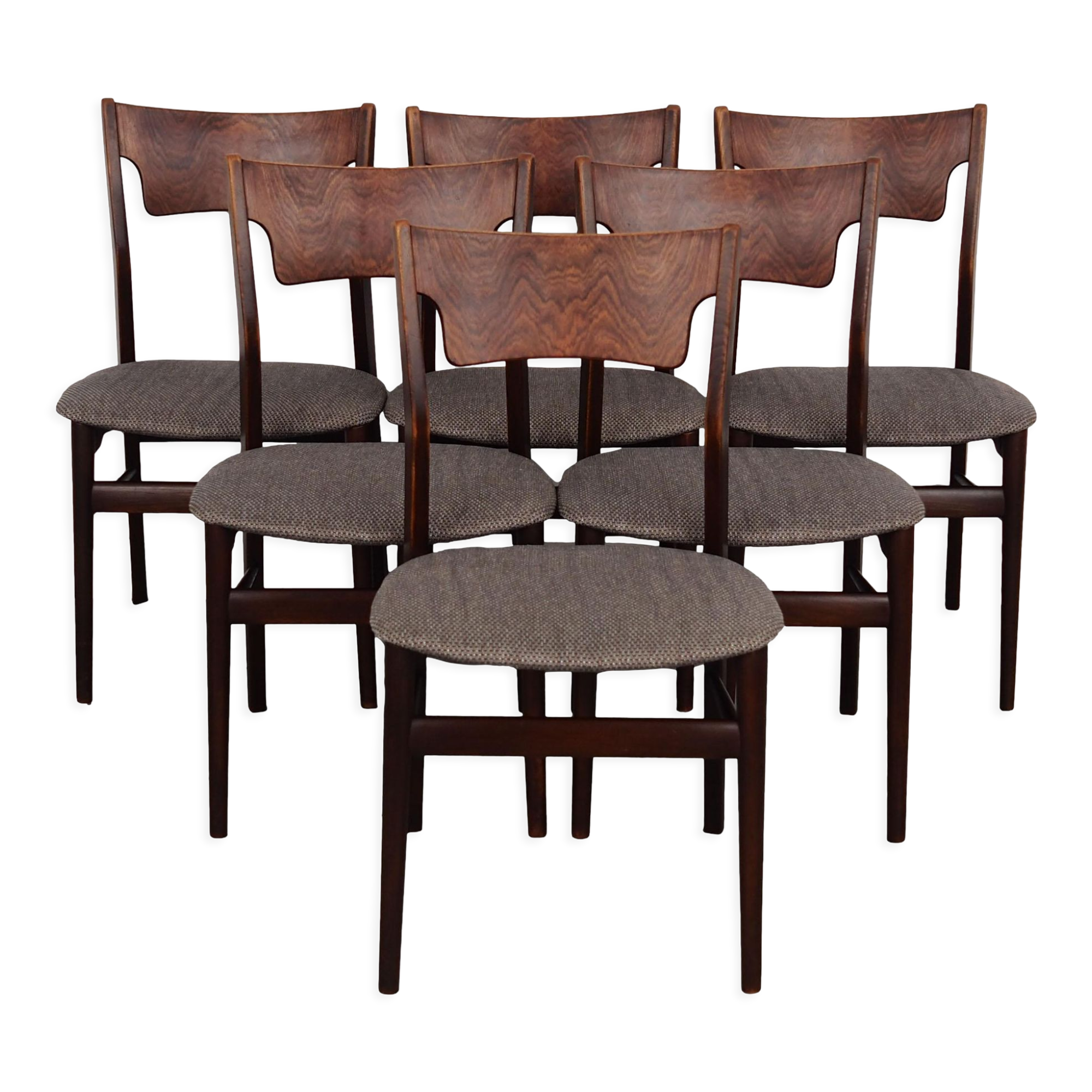 Set of six oak chairs, Danish design, 1970s, production: Denmark