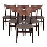Set of six oak chairs, Danish design, 1970s, production: Denmark