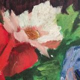Anemone painting on wood