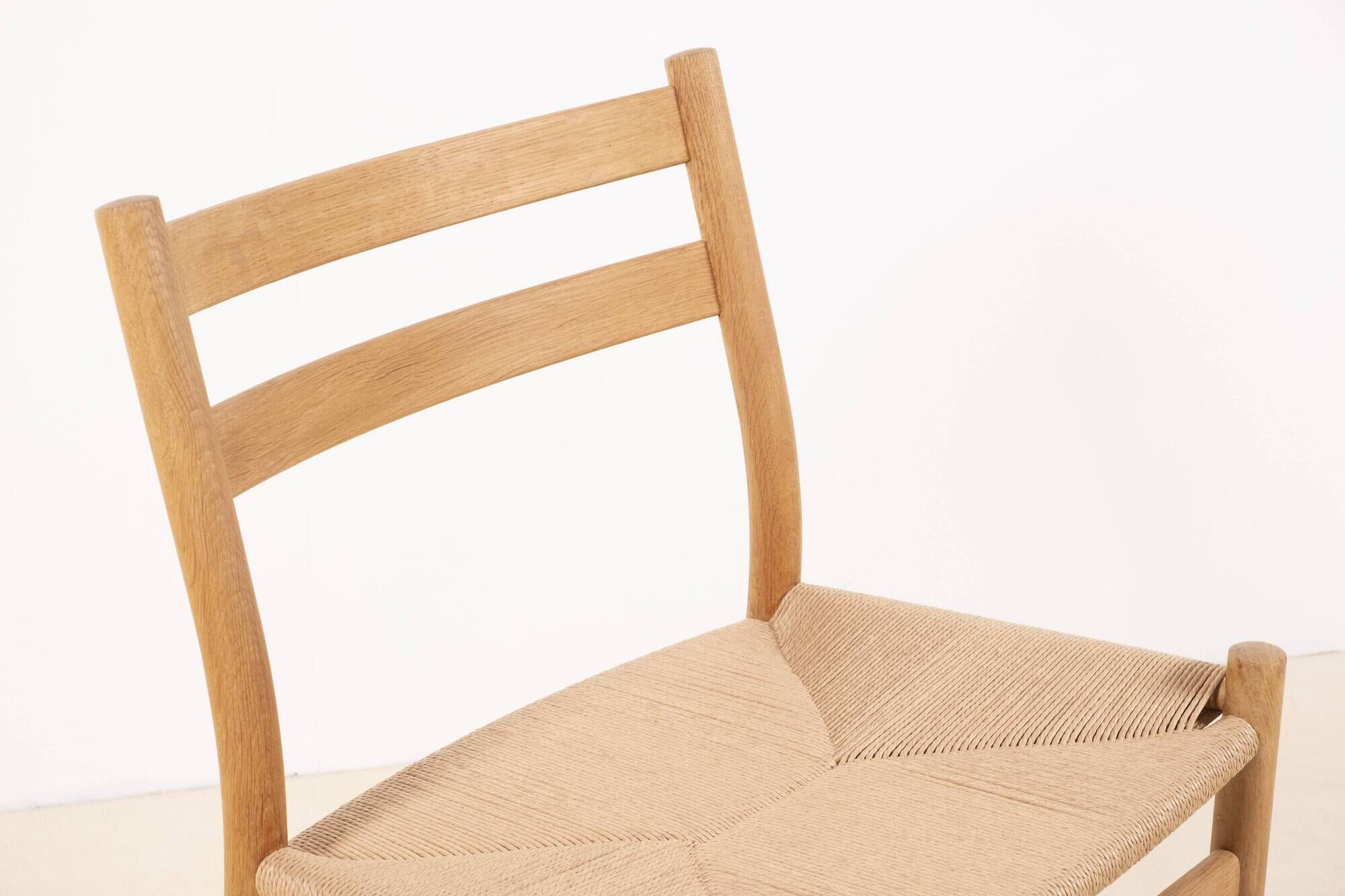 6x Hans J. Wegner CH47 in Soaped Oak, Carl Hansen & Søn 1975