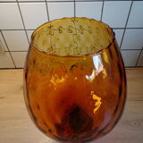 Vase in amber Empoli glass