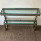 Console "G" by Belgochrom in brass and glass from the 1970s.