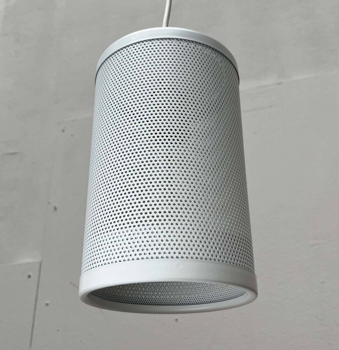 Minimalist perforated metal pendant lamp by Orno, Finland.