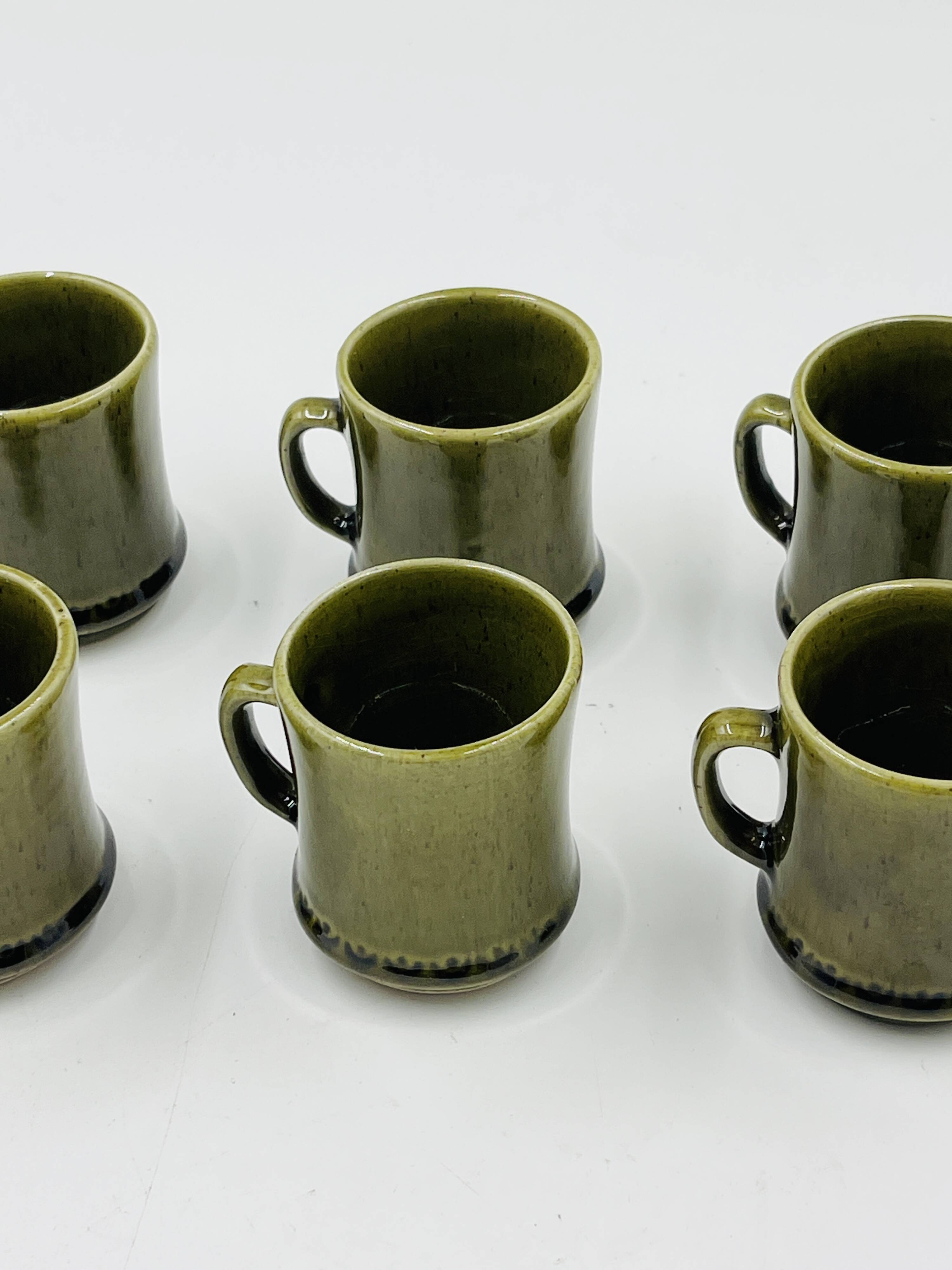 Lot 6 Espresso Cups Deco Hälsingborg Bari 15/1 Olive