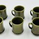 Lot 6 Espresso Cups Deco Hälsingborg Bari 15/1 Olive