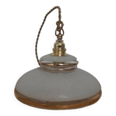 Portable lamp/suspension in frosted glass