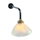 Applique col de cygne droit 1930 avec Holophane Verre