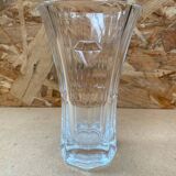 Antique Crystal D'Arques Vase With Diamond Made In France Vintage