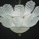 Florence, large size Murano clear transparent vintage glass ceiling light