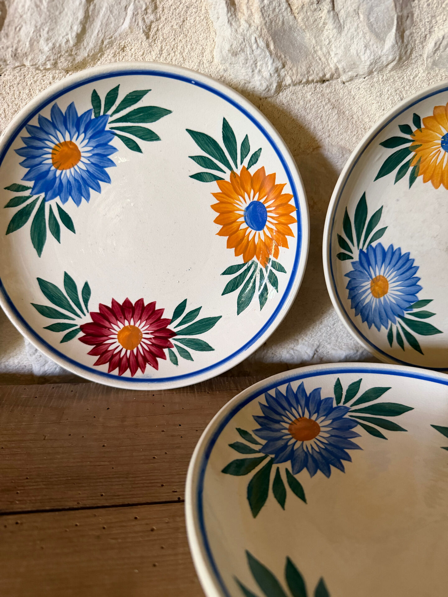 Ironstone dessert plates