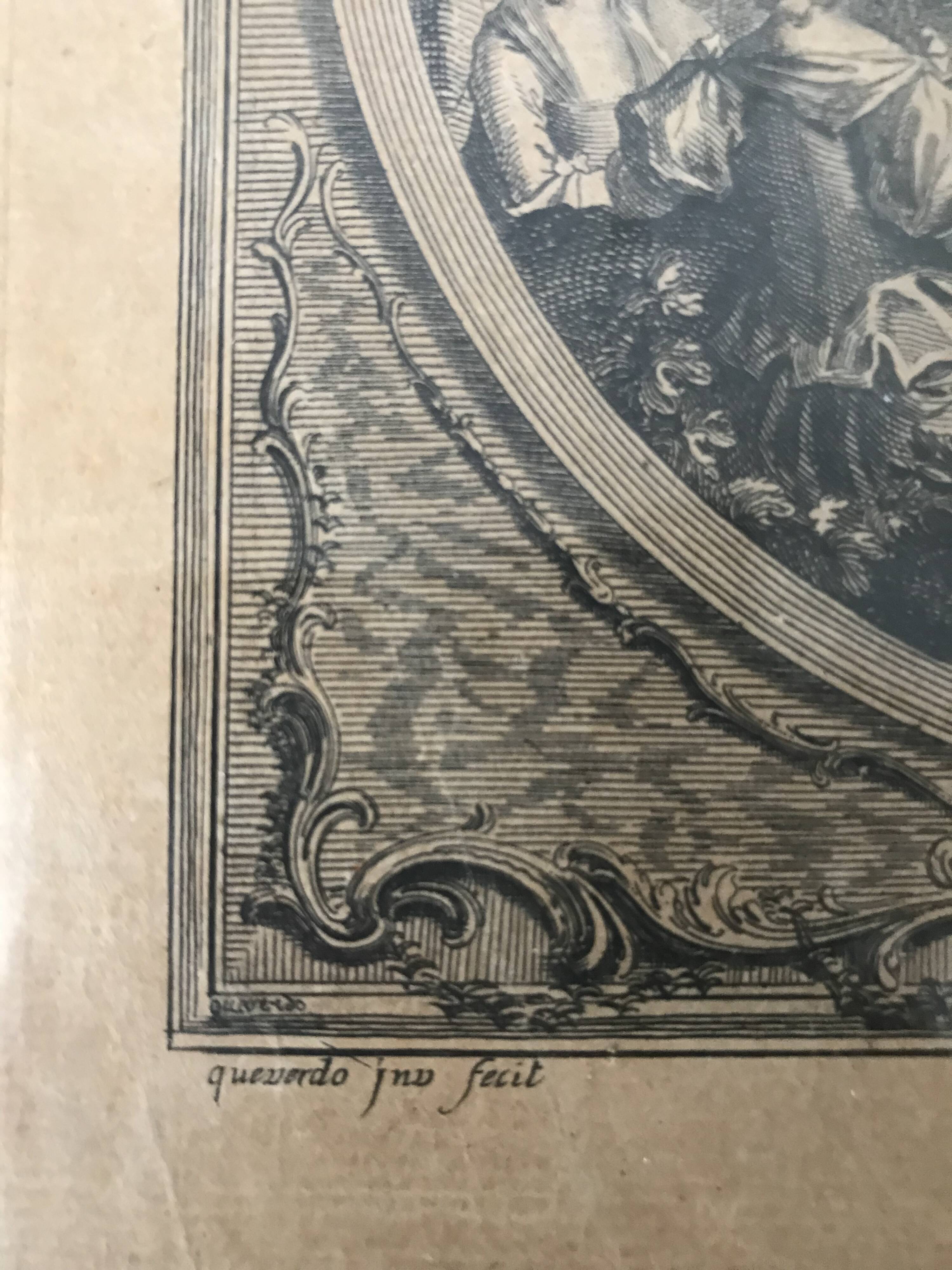 Pair of 18th century engravings by Jean Dambrun after Queverdo