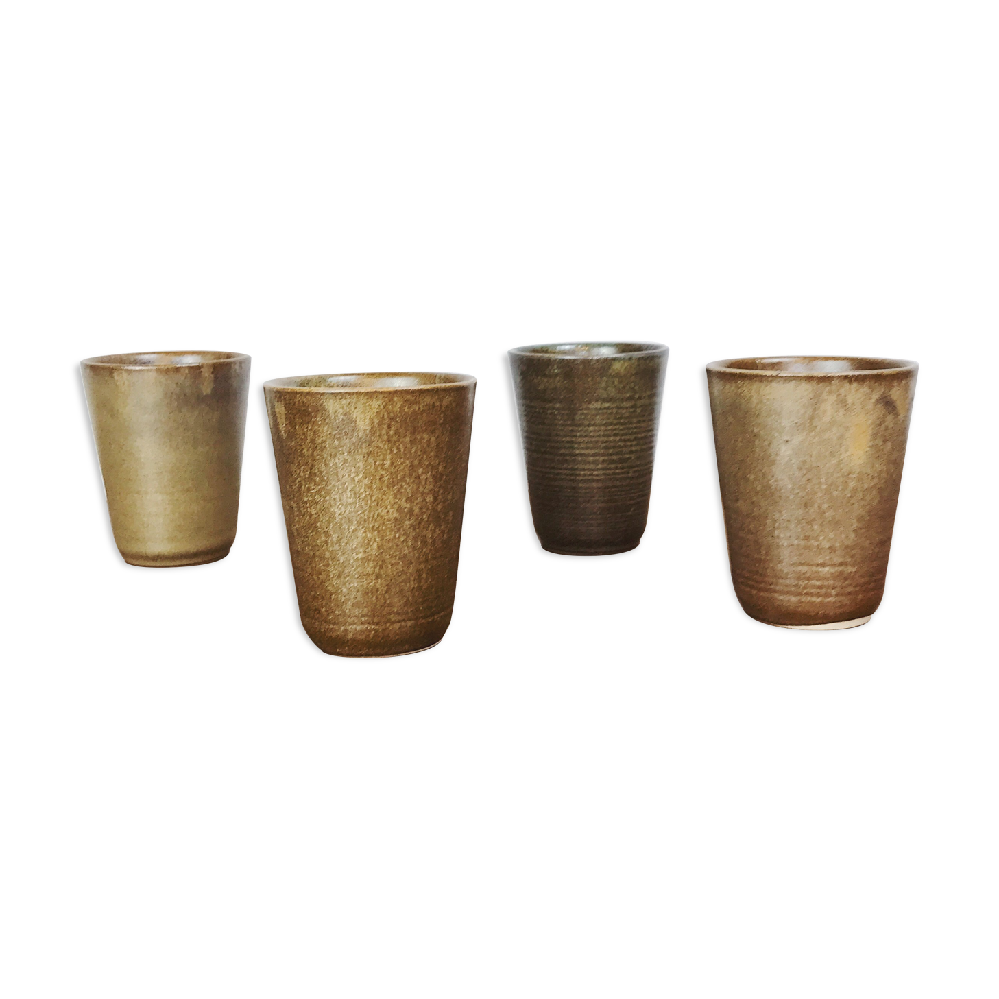 4 stoneware glasses - Manufacture Digoin