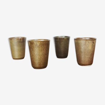 4 stoneware glasses - Manufacture Digoin