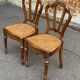 2 Louis Philippe chairs in solid carved wood and caning from the 19th century