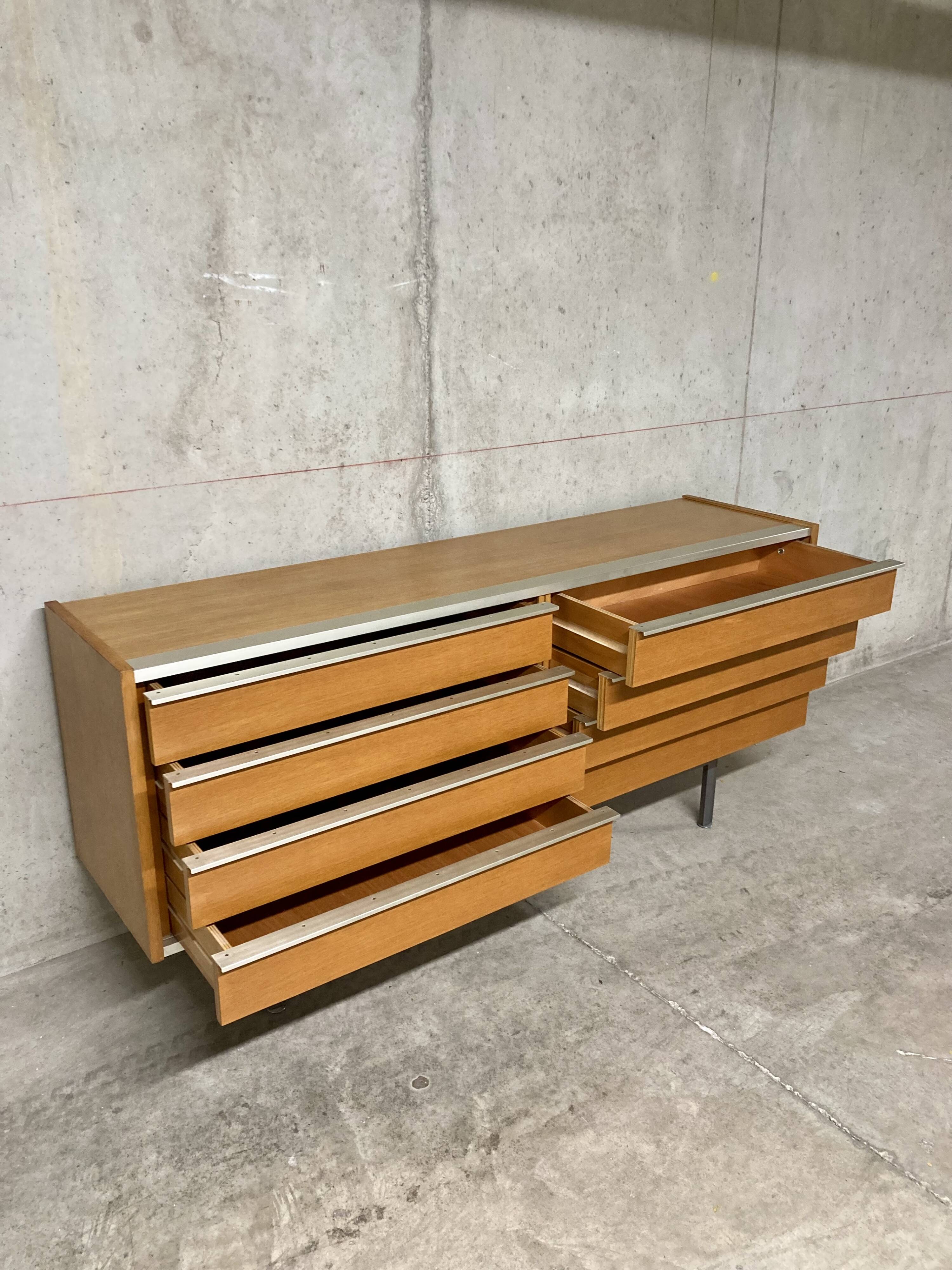 Sideboard chest of 8 drawers EFA Georges Frydman vintage 60s