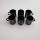 6 tasses à café espresso noires Octime Arcoroc