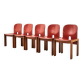 Tobia & Afra Scarpa Lot de 5 chaises de salle à manger modèle 121 pour Cassina Italie 1965