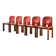 Tobia & Afra Scarpa Set of 5 Model 121 Dining Chairs for Cassina Italy 1965