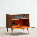 Meuble platine à vinyle scandinave vintage 1960