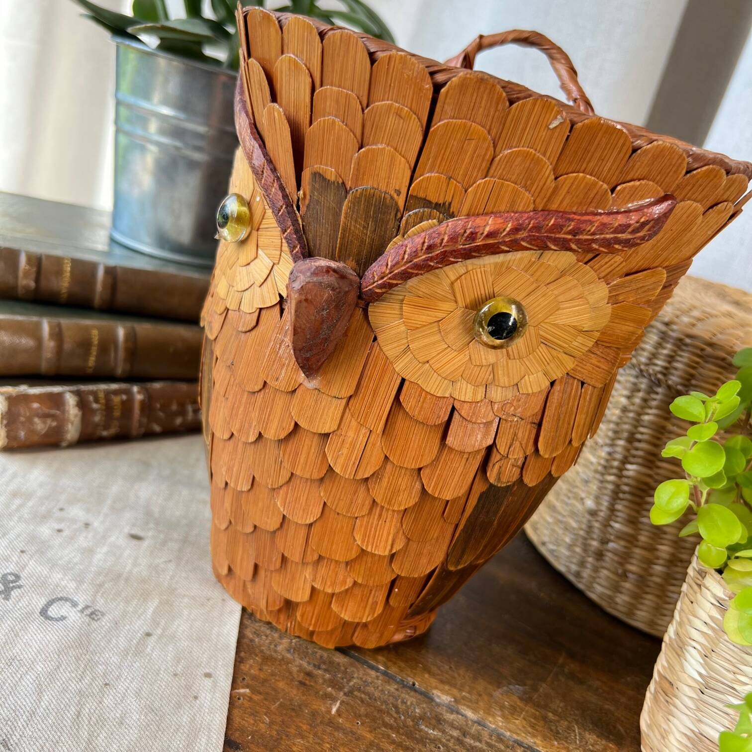 Vintage “owl” basket