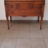 Sloping secretary, Louis XVI style donkey back desk, very good 20th century copy