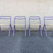 Set of 4 vintage Italian folding chairs by Giorgio Cattelan for Cidue, 1970s