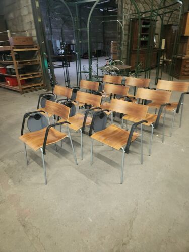 Série de 10 chaises Campus par Lammhults