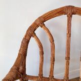 Pair of rattan armchairs 50s