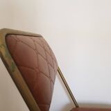 Chaise pliante lafuma vintage en cuir