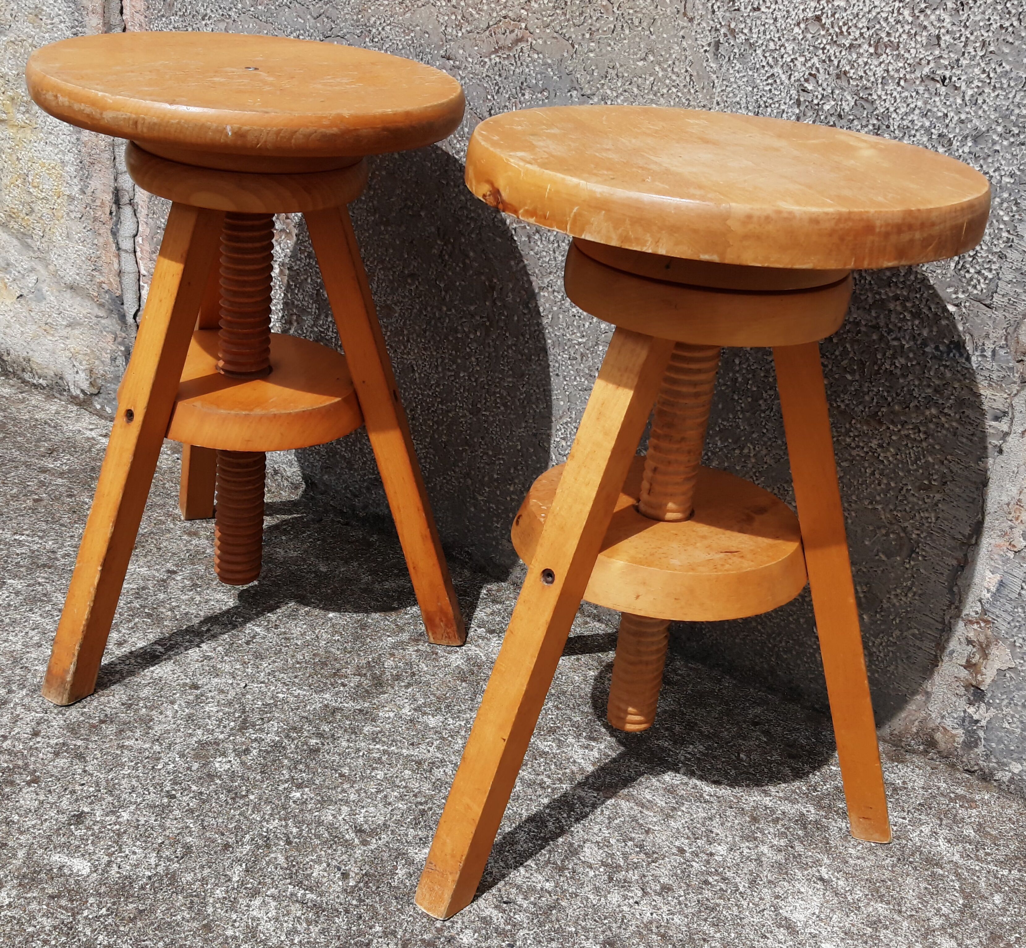 Pair of screw stools
