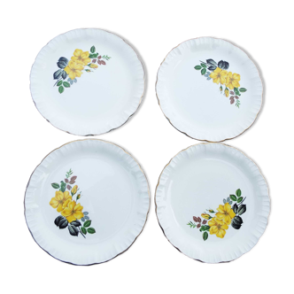 4 dessert plates digoin sarreguemines