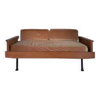 Canapé scandinave vintage en teck, daybed vintage