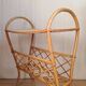 Vintage rattan magazine rack