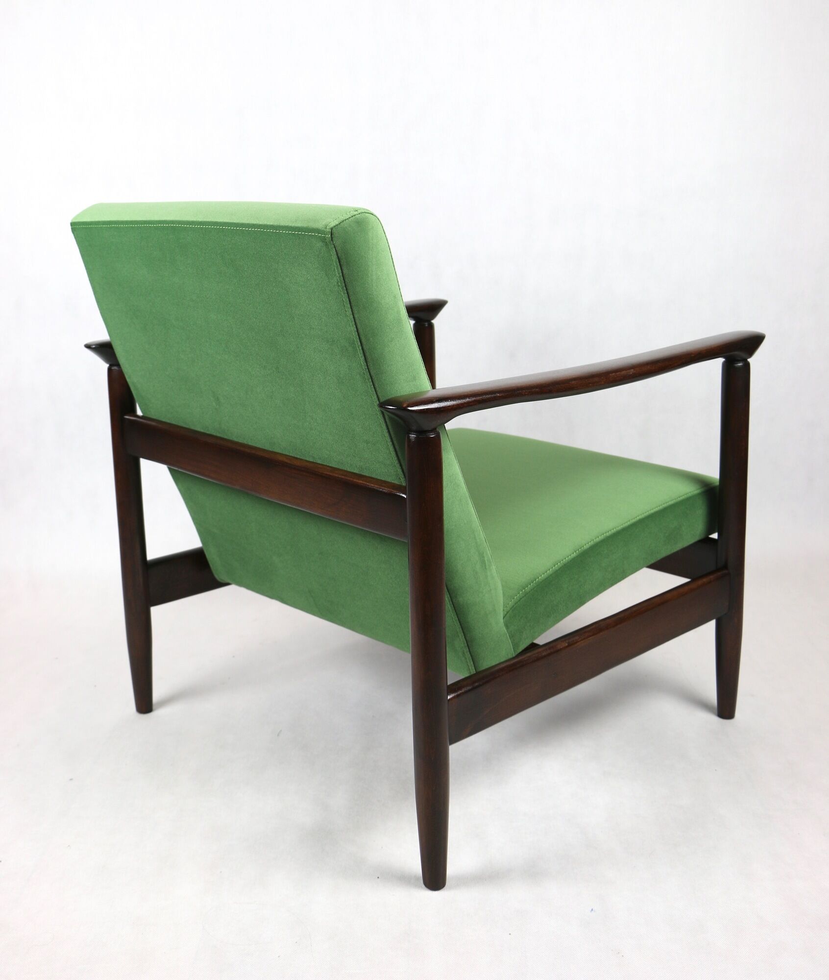 Light Green Velvet GFM-142 Armchair by Edmund Homa, 1970s