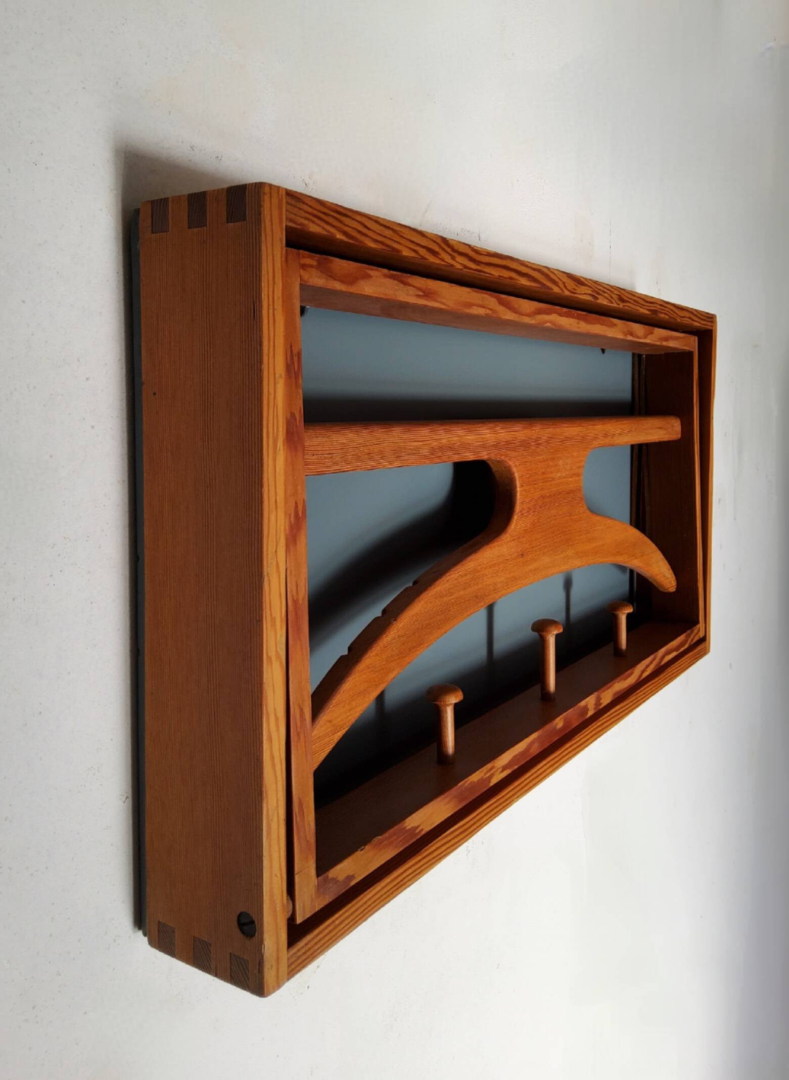 Scandinavian coat rack in solid teak Denmark 1960s