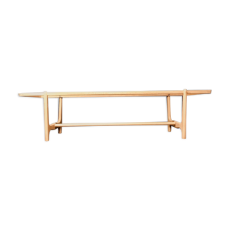 Table basse mid-century en hêtre