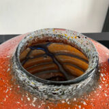 Vintage glass paste vase with handles