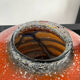 Vintage glass paste vase with handles
