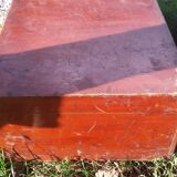 suitcase, wooden trunk