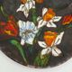vintage ruscha 1960's 70's WALL PLATE fat lava bowl orange and white flower