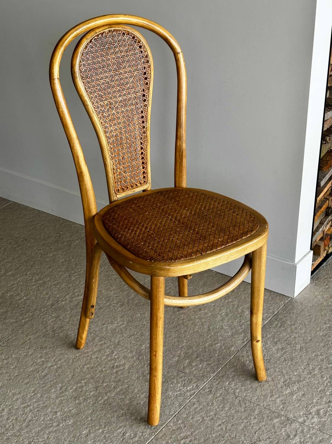 Vintage bentwood bistro chair with caning – Thonet style