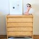 Commode vintage rénovée, années 50 60, chêne blond 