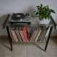Mahogany and glass side table