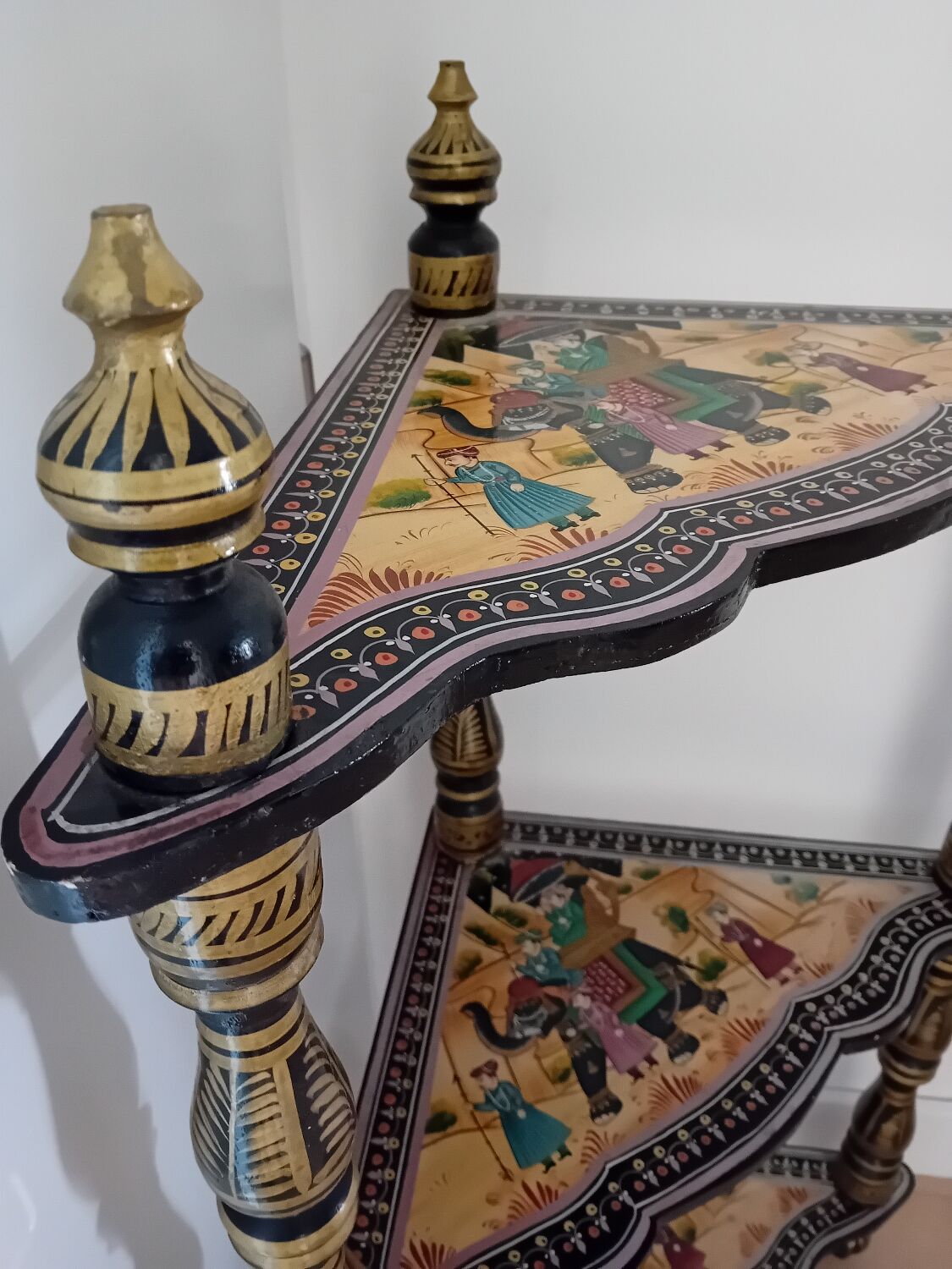 Small exotic corner cabinet